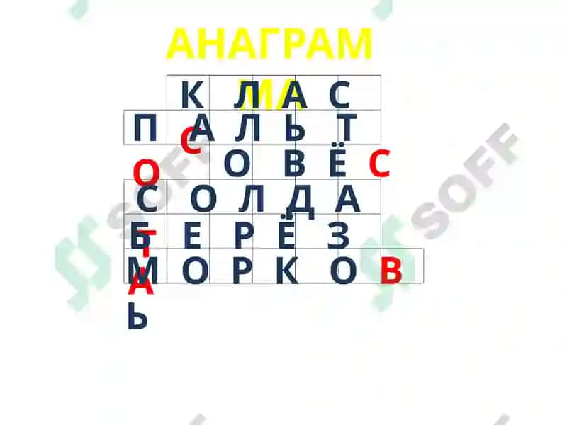 АНАГРАММА 5