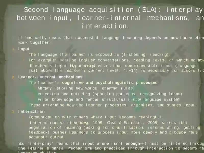Psycholinguistic and Cognitive Processes in Language Learning 5