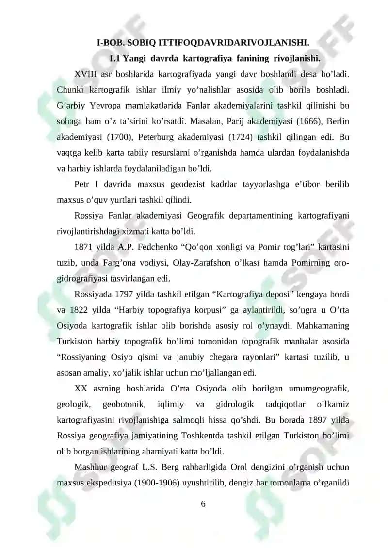 Kartografiyaning rivojlanishi 6