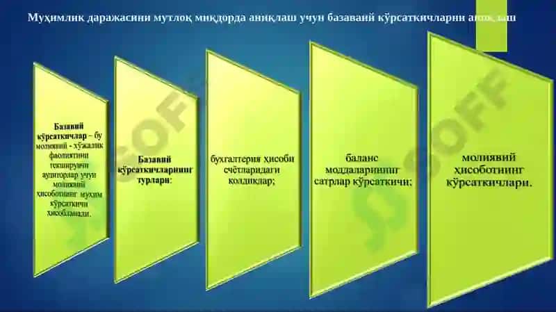 АУДИТОРЛИК ТЕКШИРУВИДА МУҲИМЛИК ВА РИСК 6