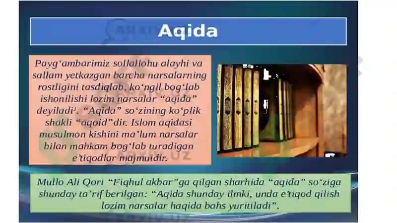 ISLOM DININING AQIDAVIY YO`NALISHLARI VA MAKTABLARI 6