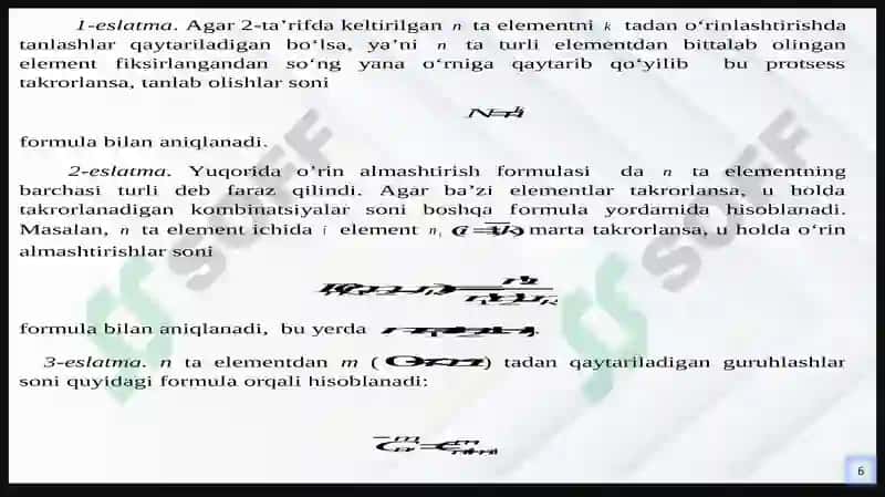 EHTIMOLLAR NAZARIYASI BA MATEMATIK STATISTIKA 6