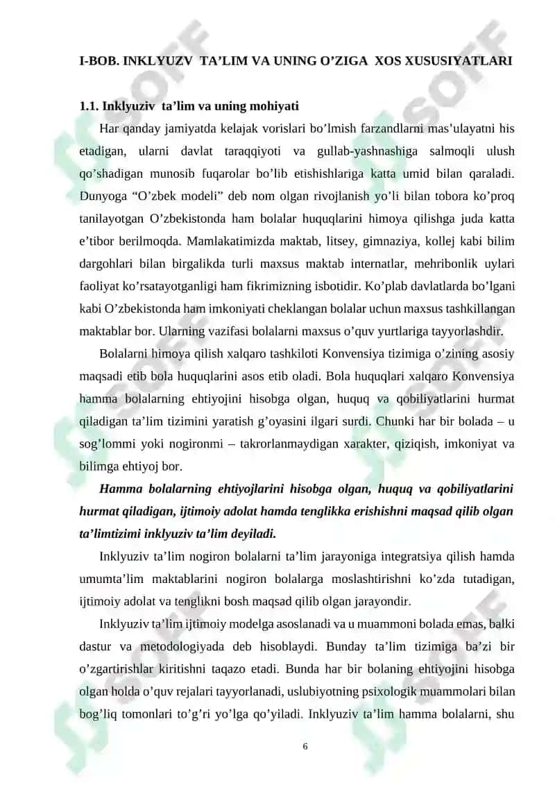 INKLYUZIV TA’LIM TAMOYILLARI 6