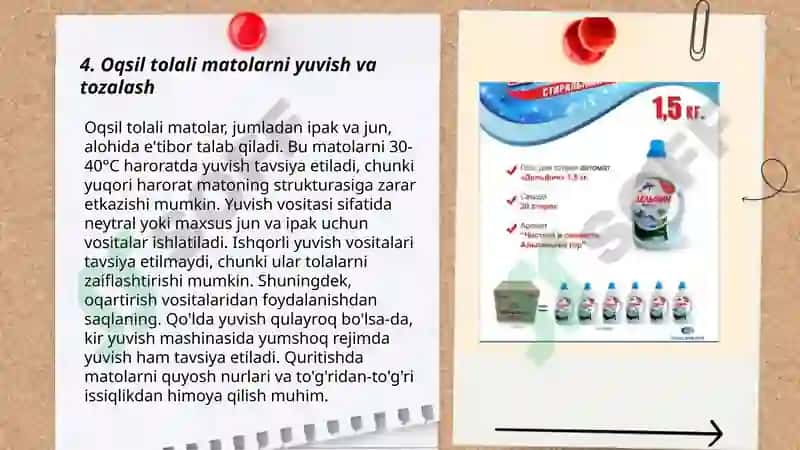 Oqsil tolali materiallarni pardozlash texnologiyalari 6