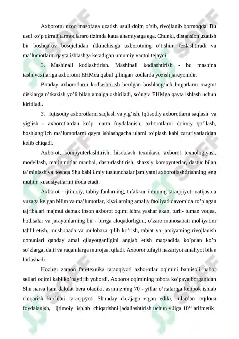 IQTISODIYOTDA AXBOROT TEXNOLOGIYALARI O’QUV QO’LLANMA 6