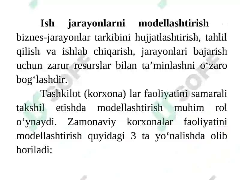 Modellashtirish vositalari va texnologiyalari 6