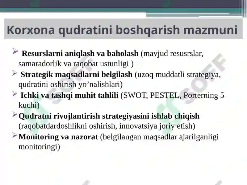 Korxonaqudratiniboshqarish 6