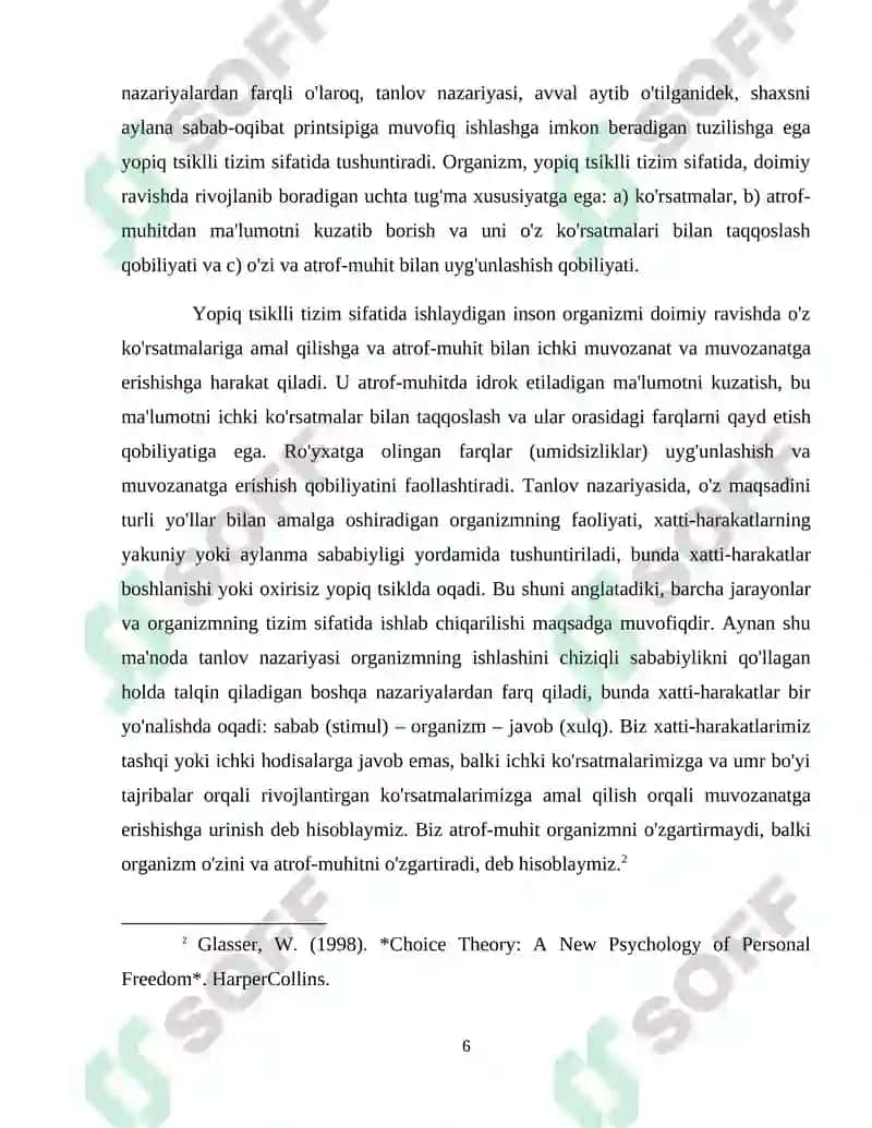 “REALLIK TERAPIYASINING ASOSIY HOLATLARI VA TAMOYILLARI” 6