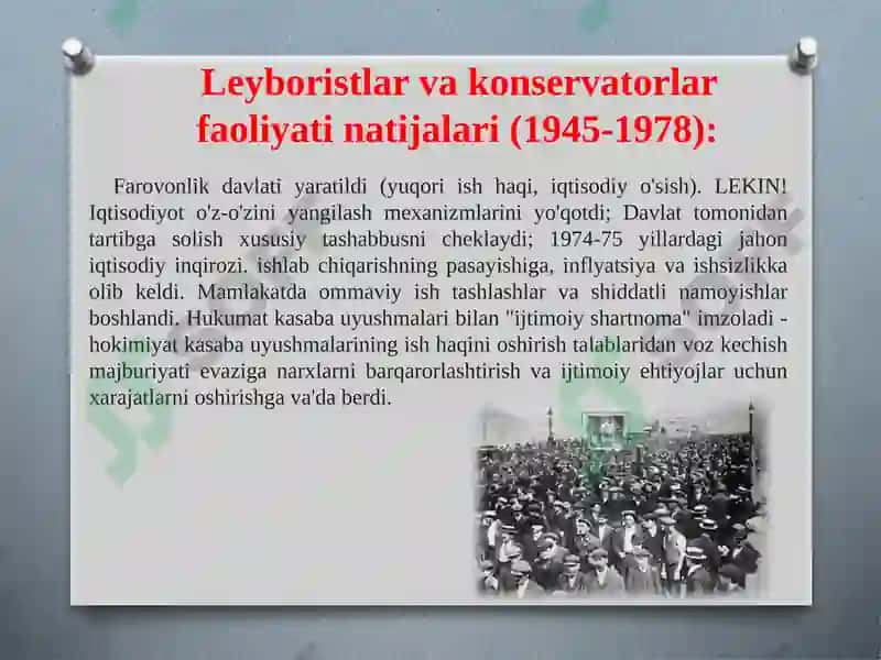 Leyboristlar hokimiyatda 1945-1951 yillar 6