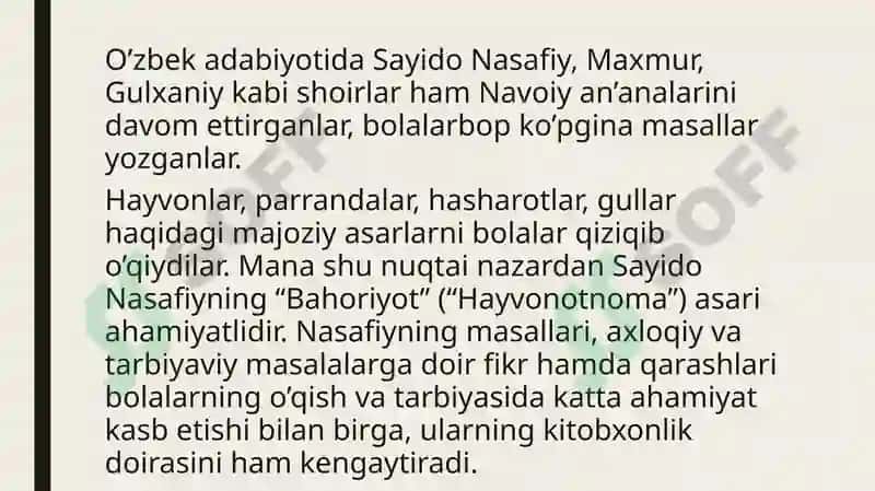 Masal Matni Tahlili 6