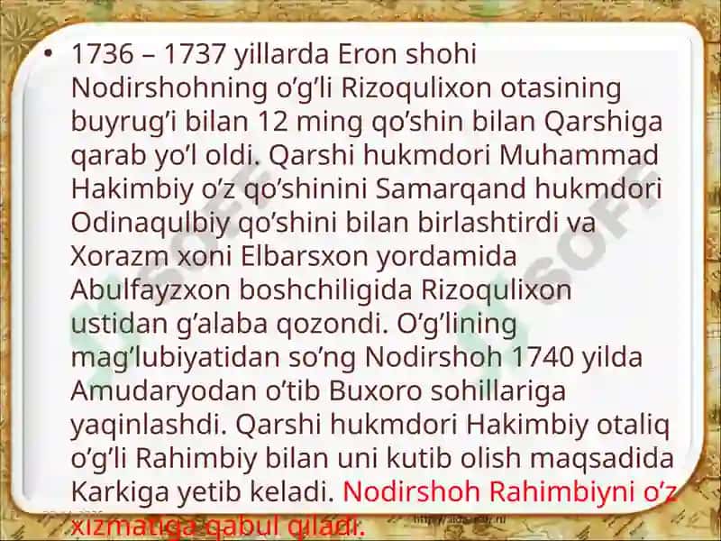 Mang’itlar sulolasi hukmronligi 6