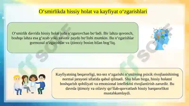 O‘smirlik davrida psixik rivojlanish turlari 6