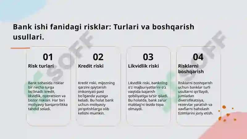 Bank ishi fanining asosiy tushunchalari 6