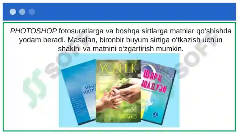 Kompyuter grafikasi va ularning turlari (Adobe Photoshop) 6