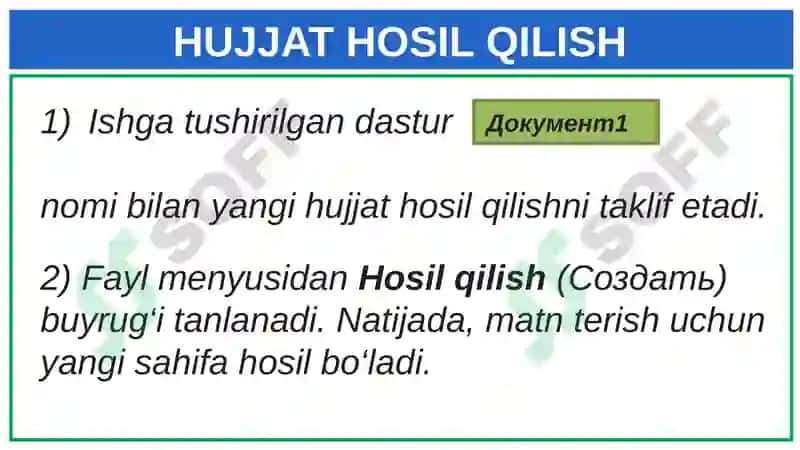 Word dasturida ishlash 6