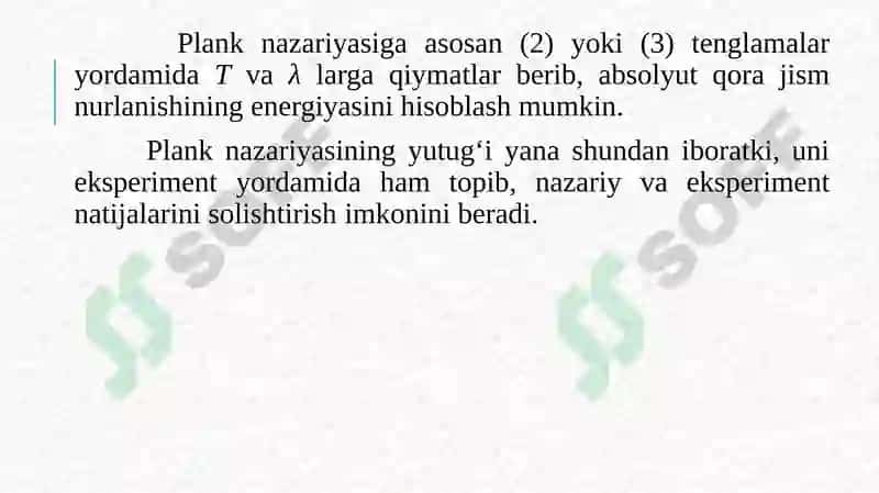 Plank nazariyasi 6