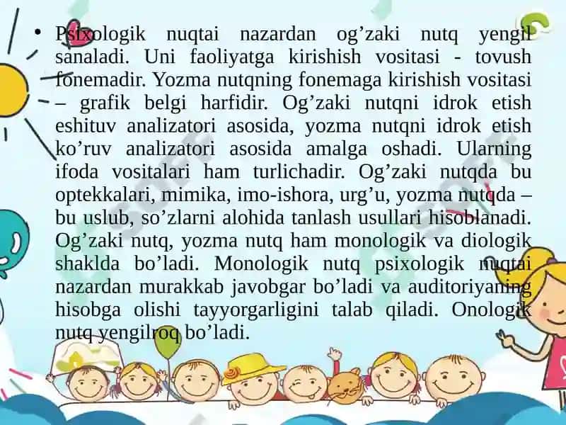 Eshitishda Nuqsoni Bulgan Bolalarning Ogzaki Nutqning Idrok Etishi 6