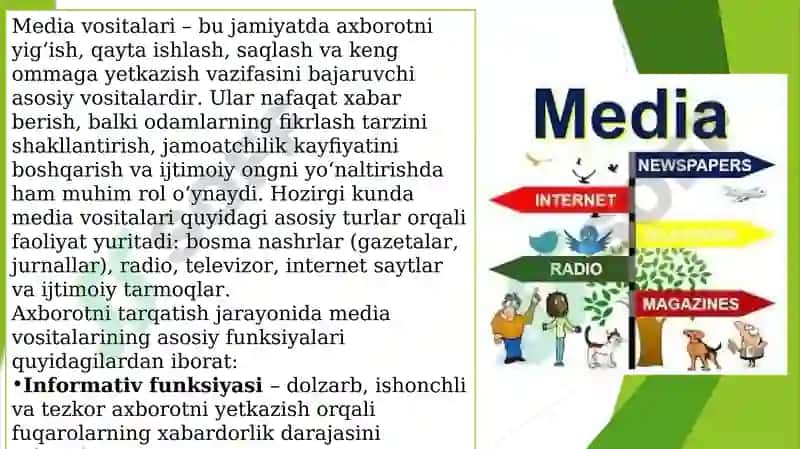 Mediavositalarida axborotning ta'siri va manipulyatsiyasi 6