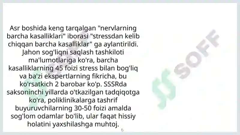 Stressnibartaraf etuvchiterninglar 6