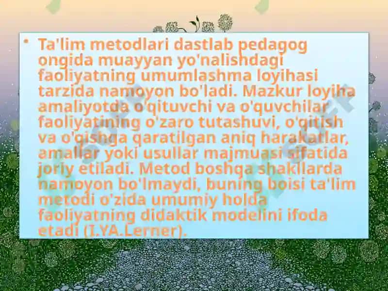 Ta’lim Metodlari va Vositalari 6