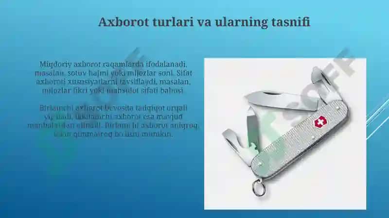 Marketingda axborotni orni 6