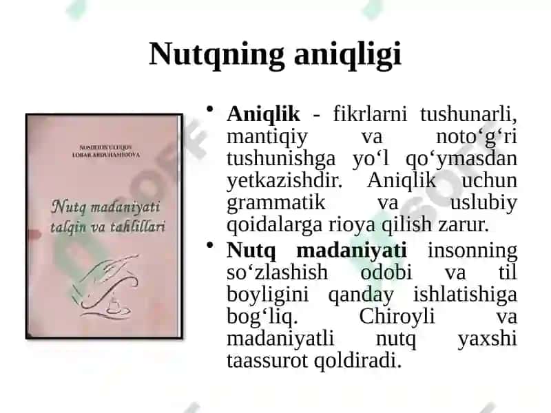 Nutqning ifodaliligi. O'zbek hujjatchiligi 6