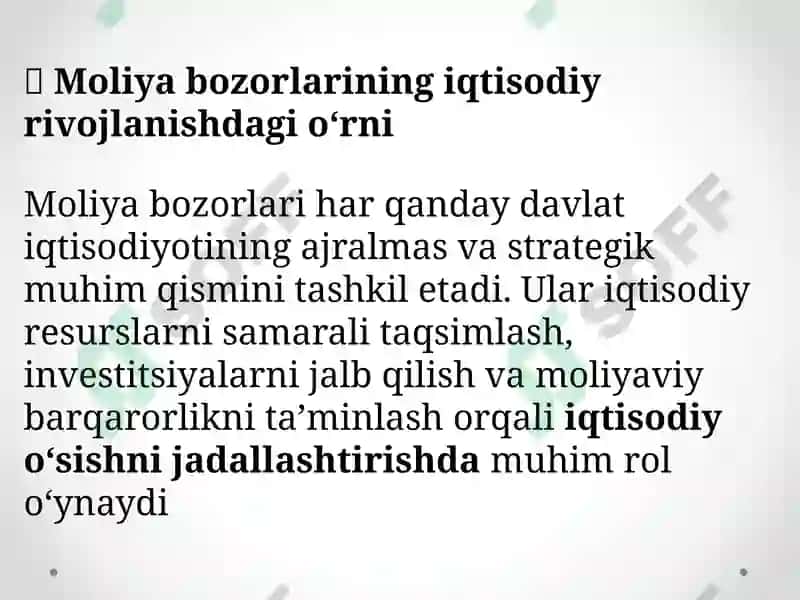 Moliyabozorlar, institutlar va instrumentlar 6