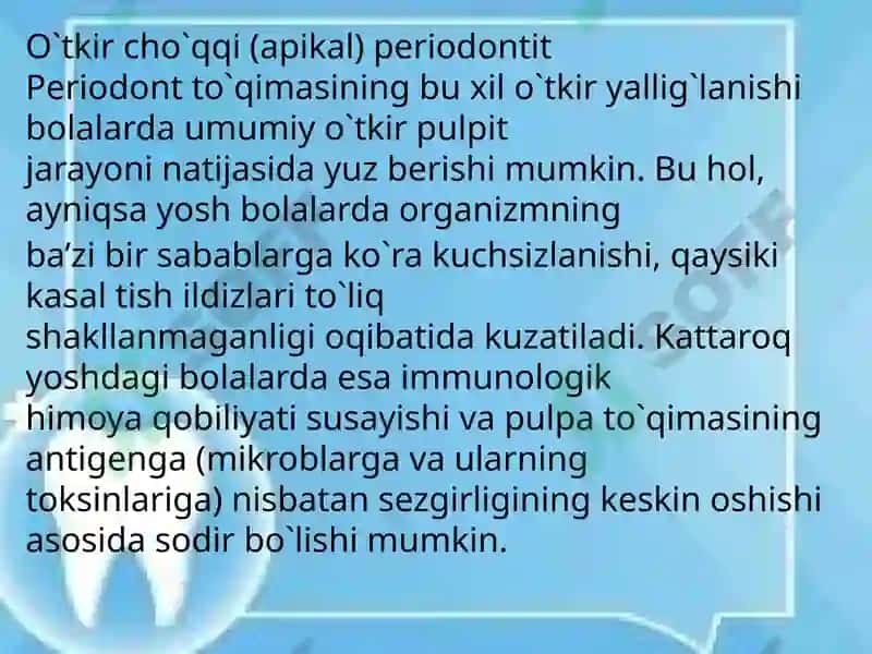 Yosh bolalarda surunkali periodontitlar 6