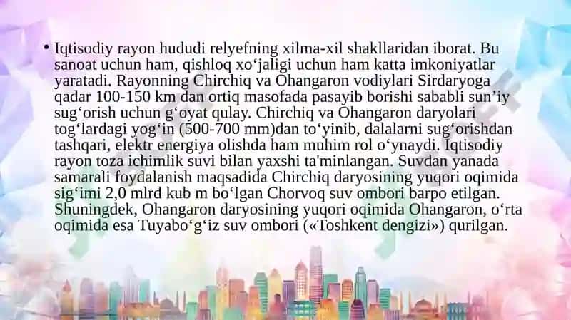Toshkent iqtisodi rayonu 6