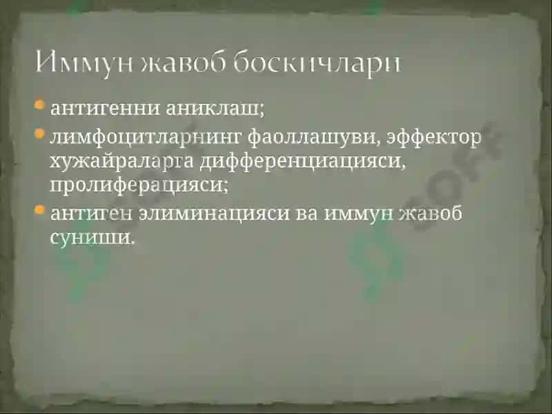 Иммун тизим патофизиологияси 6