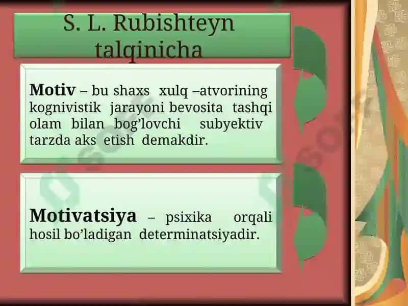 Motivatsiyani o'rganishga oid asosiy yondashuvlar 6
