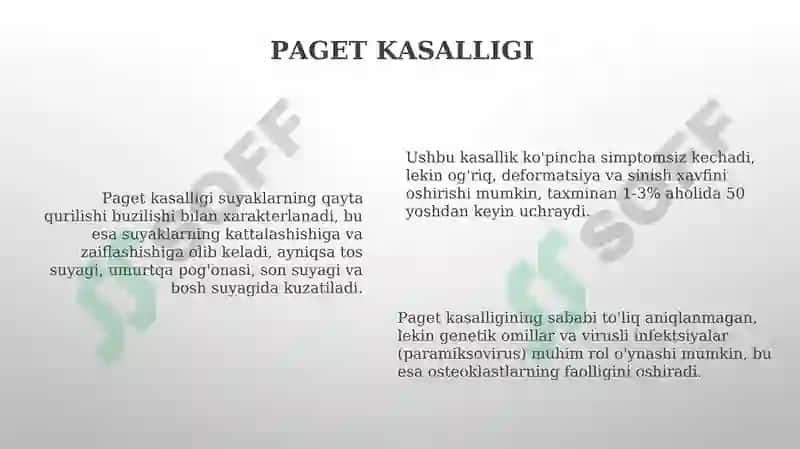 Suyak va bo'gimlarning tizimli kasalliklari 6