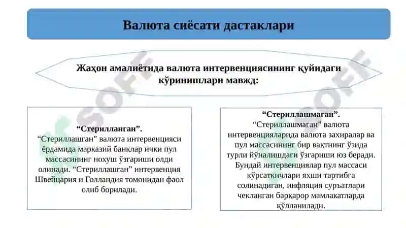 Валюта сиёсати 6