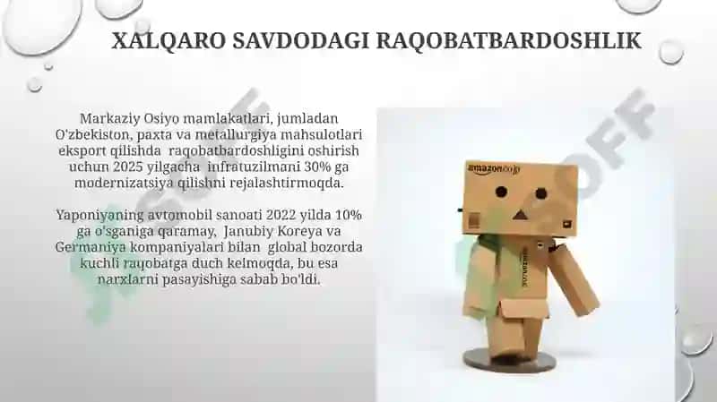 Xalqaro savdoda davlatning roli 6