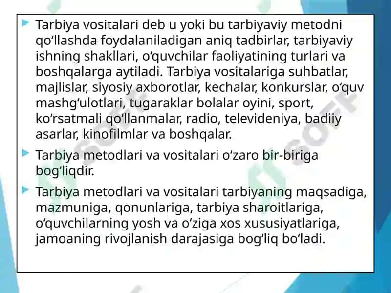 TARBIYANING UMUMIY METODLARI 6