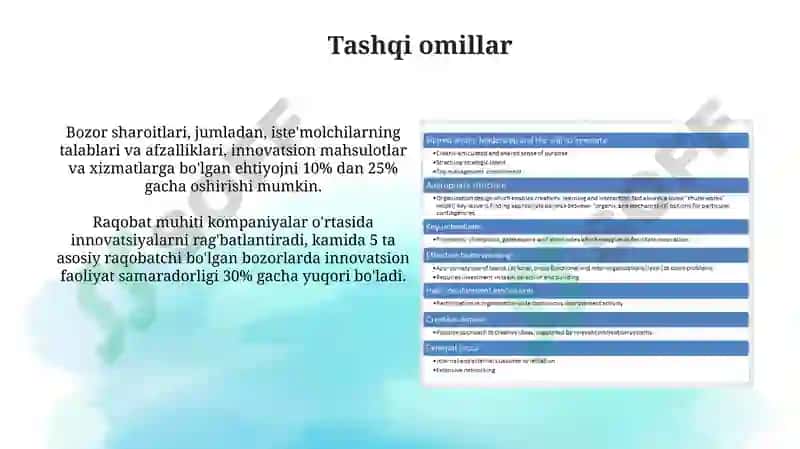 Innovatsiya faoliyatining mohiyati 6