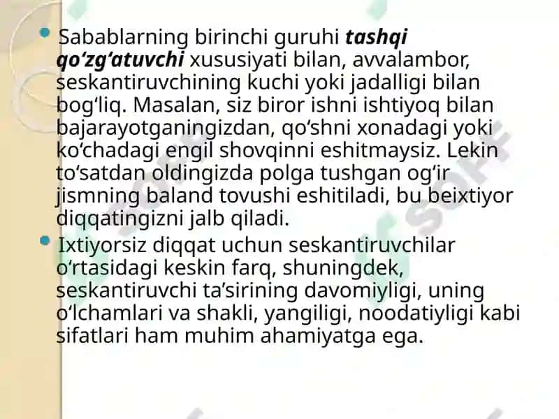 Dobrinning diqqat haqidagi qarashlari 6