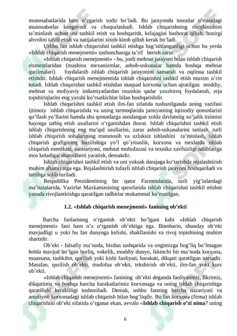 Ishlab chiqarish menejmenti 6