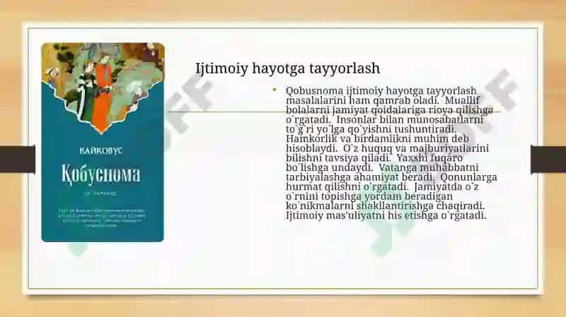 Qobusnoma asaridabolalartaʼlimtarbiyasigaoid qarashlar 6