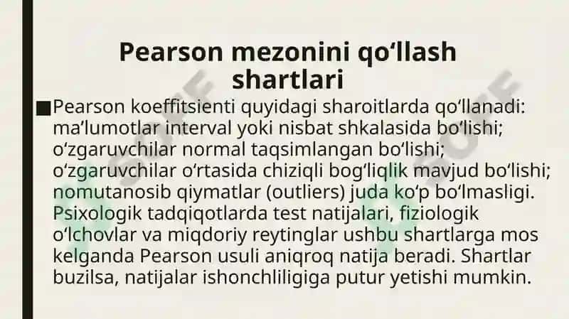 Person va Sperma korrelyatsiya mezonlari 6