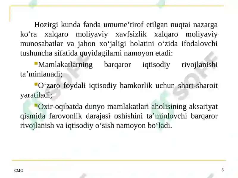 Xalqaro Valyuta Munosabatlarini Muvofiqlashtirish 6
