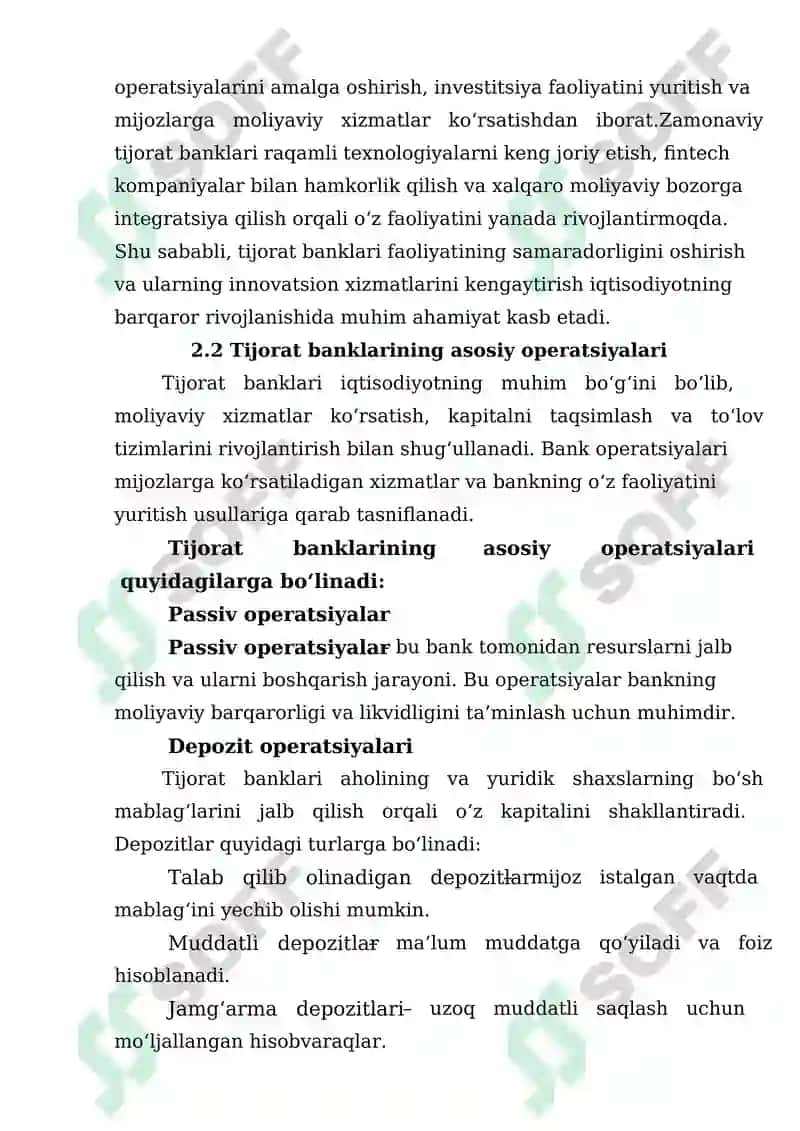 TIJORAT BANKLARI VA UNING APERATSIYALARI 6