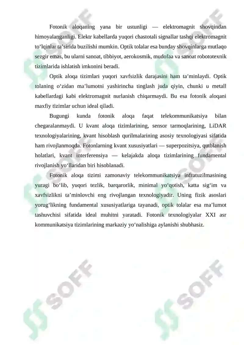 Fotonik Aloqa Tushunchasi 6