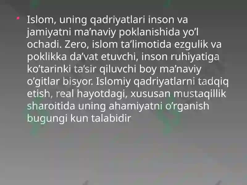 DINIY-MADANIY AN’ANALARNING AHAMIYATI 6