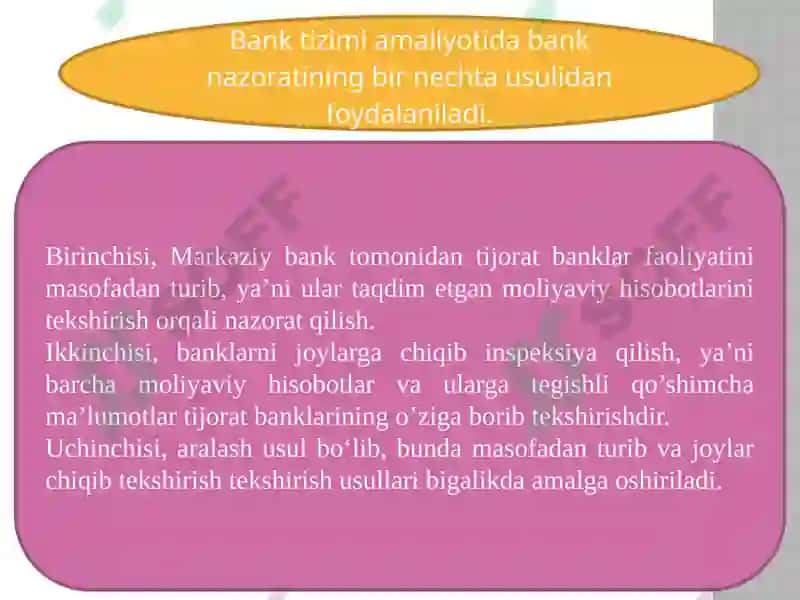 Banklar faoliyati nazorat qilish 6