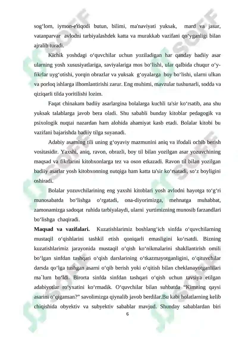 Sinfadan tashqari o‘qish darslarda Rauf Tolibi jodini o‘rganish 6