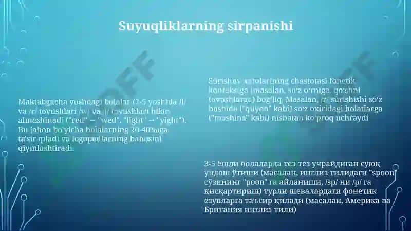 Odatiy fonetik xatolar 6