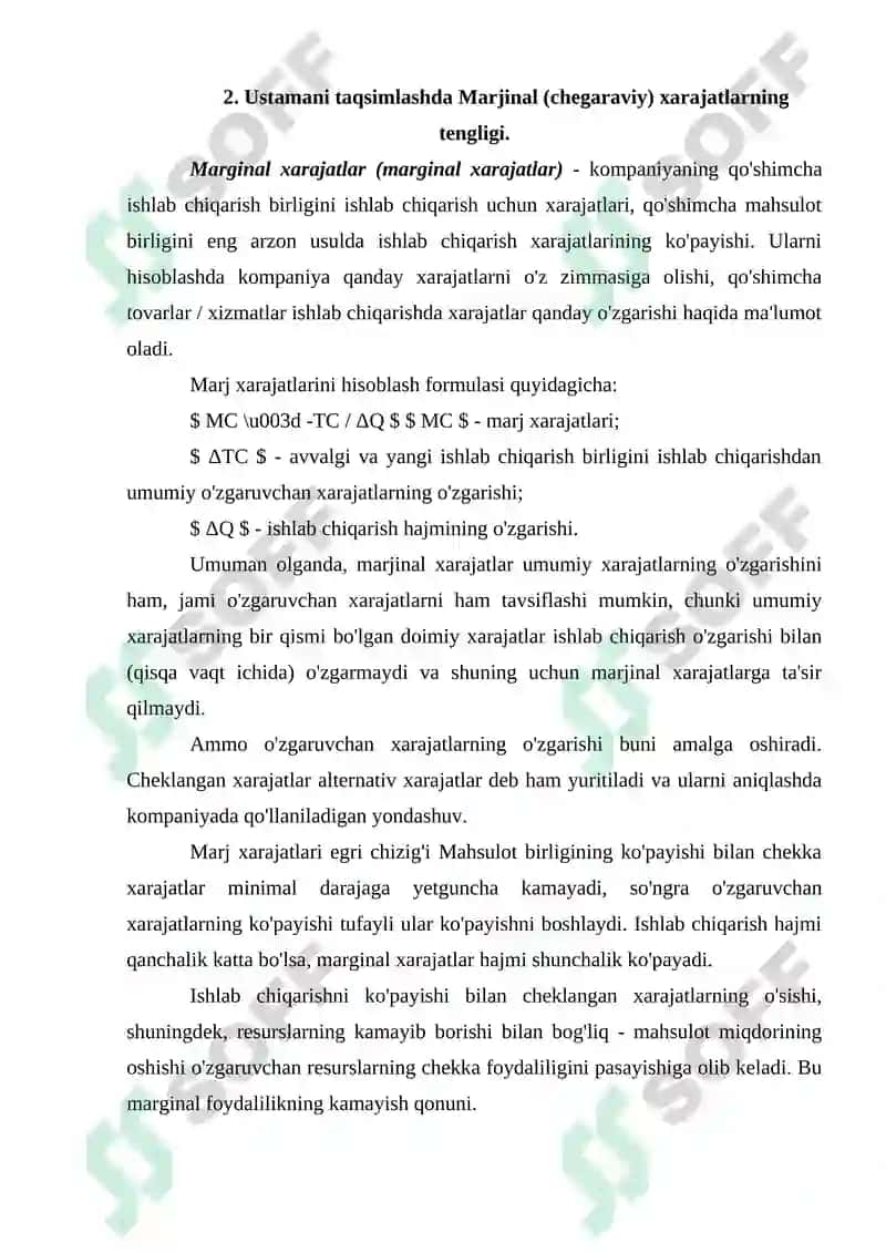 Ustama Xarajatlarni Taqsimlashning Marginal-Costing Usullari 6