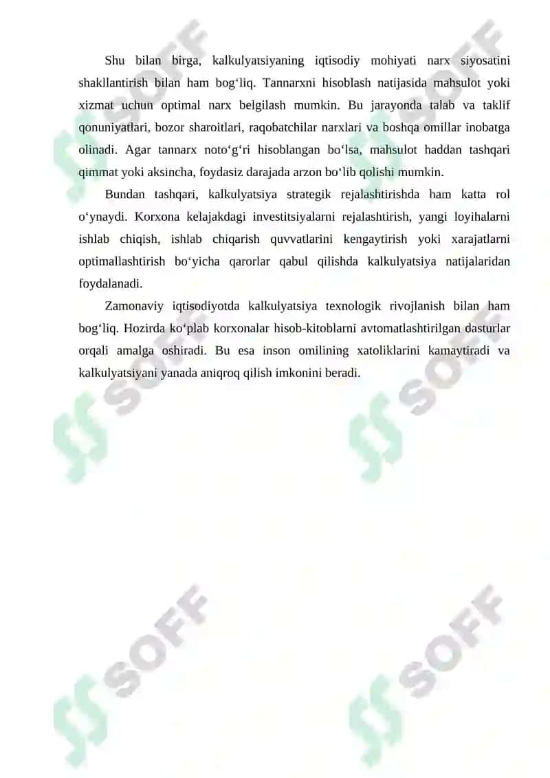 KALKULYATSIYA BUXGALTERIYA HISOBI USULINING ELEMENTI SIFATIDA 6