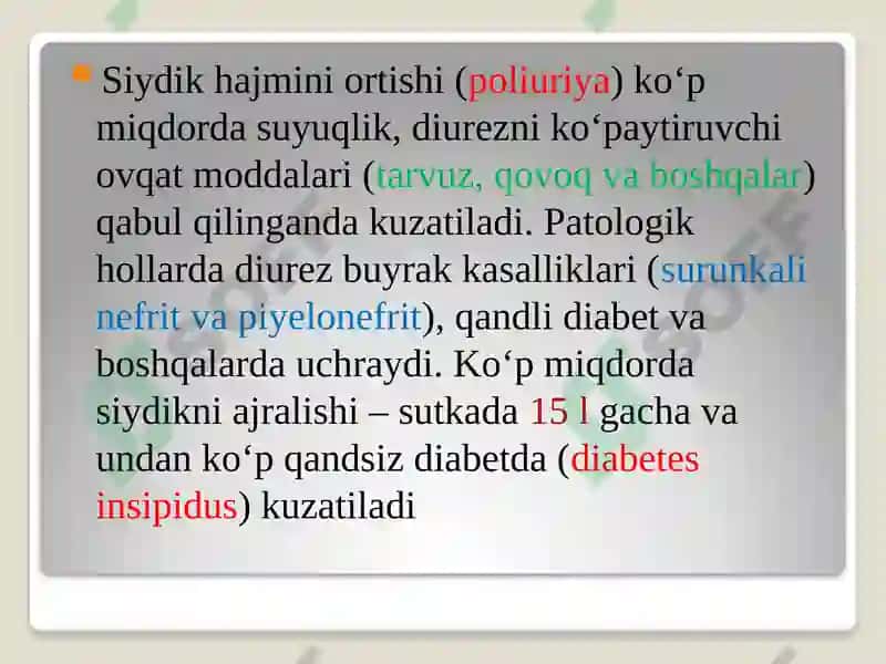 Siydik biokimyosi 6